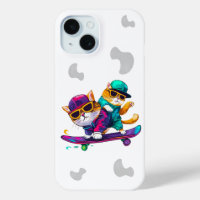 Chats Jouer Skateboard porter des lunettes Hip hop