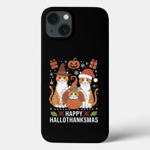 Case-Mate iPhone Case Chats Joyeux Hallothanksmas Halloween Noël