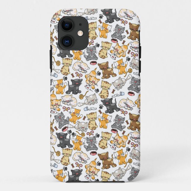 Coques Case-Mate iPhone Chats Kitty Joueurs (Dos)