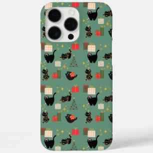 Coques iPhone 16 Pro Max Chats noirs de Noël