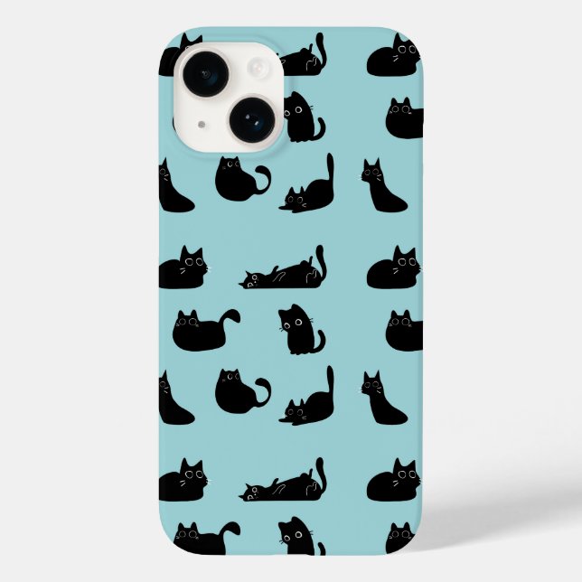 Coques Case-Mate iPhone Chats noirs drôles (Verso)