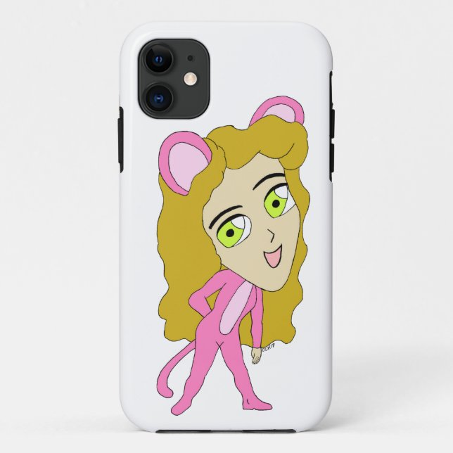 Coques Case-Mate iPhone chatte rose (Dos)