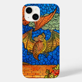 Coque Pour iPhone 14 Chauve-souris de fruits look verre tendu mosaïque 