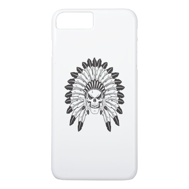 Coques Case-Mate iPhone Chef indien du crâne (Dos)