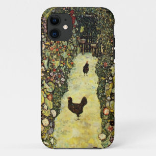Etui iPhone Case-Mate Chemin de jardin de Gustav Klimt avec des poulets