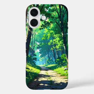 Coques iPhone 16 Chemin forestier paisible