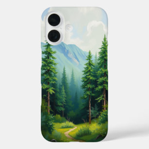 Coques iPhone 16 Chemin forestier : une fuite sereine