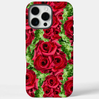 Coques iPhone 16 Pro Max Chemin Rouge Roses Fleur Garland