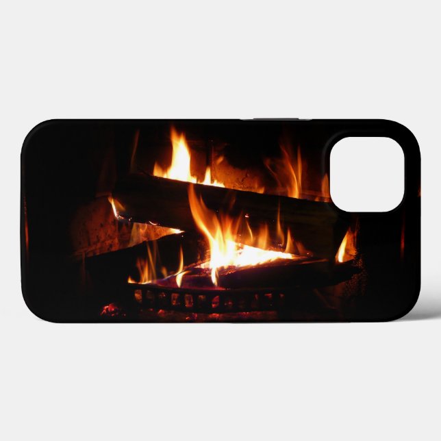 Coques Case-Mate iPhone Cheminée Chaleureuse Photographie de scène hiverna (Verso (horizontal))
