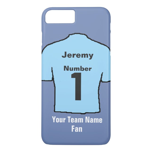 Coques Case-Mate iPhone Chemise de football bleu ciel clair Choisissez le  (Dos)