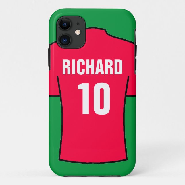 Coques Case-Mate iPhone Chemise de football en rouge (Dos)