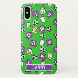Case-Mate iPhone Case Chemises de football Claret Bleu Design.