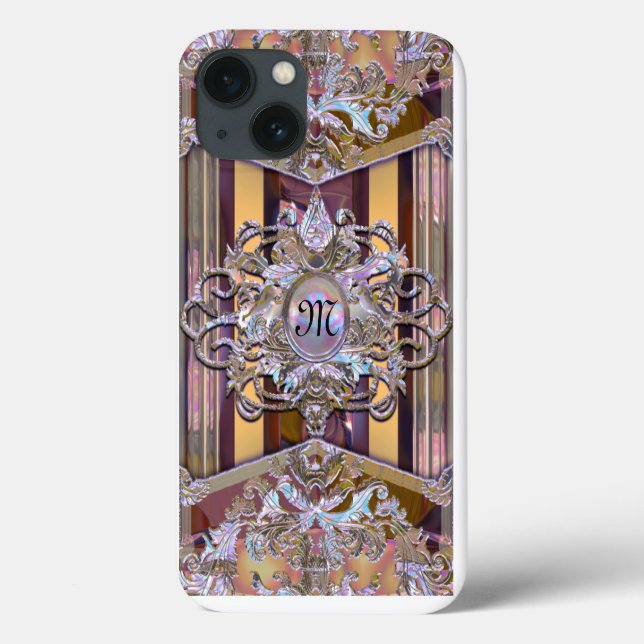 Coques Case-Mate iPhone Chenonceau Parka Baroque Monogramme français (Verso)