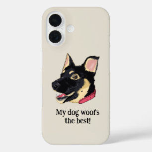 Coques iPhone 16 Chepherd allemand mignon - Amoureux des chiens