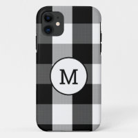 Chèque de buffle avec monogramme