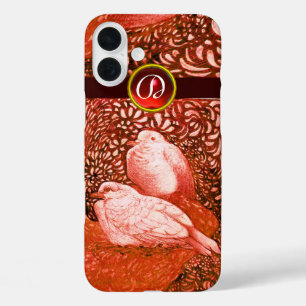 COQUES iPhone 16 PLUS CHÈQUES BLANCS EN MONOGRAM ROUGE