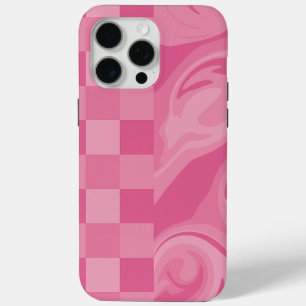 Coque iPhone 15 Pro Max Chèques et persiennes - Rose