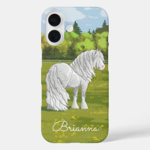 Coques iPhone 16 Cheval à baguette blanc Tzigane gris-tzigane
