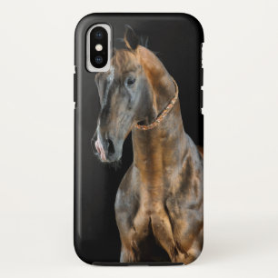 Coque iPhone X Cheval Akhal-Teke