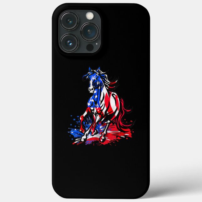 Coques Case-Mate iPhone Cheval Américain Drapeau Fête de l'Indépendance Pa (Verso)