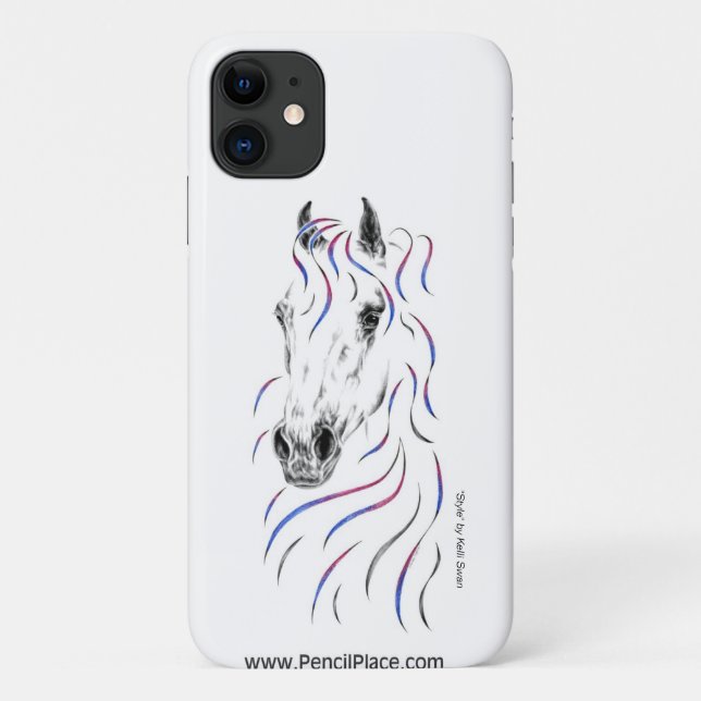 Coques Case-Mate iPhone Cheval arabe élégant (Dos)