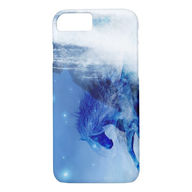 Coques Case-Mate iPhone cheval bleu (Dos)