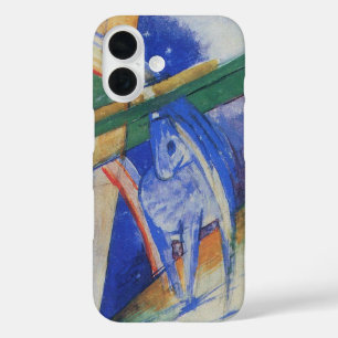 Coques iPhone 16 Cheval bleu avec arc-en-ciel de Franz Marc