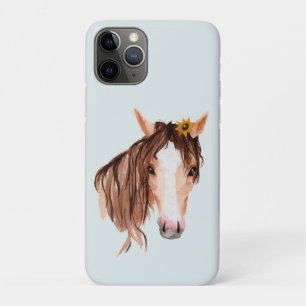 Case-Mate iPhone Case Cheval d'aquarelle avec tournesol