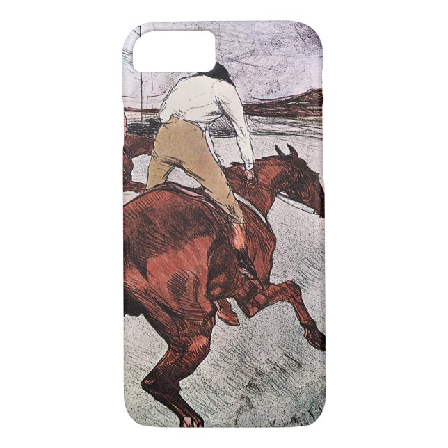 Coques Case-Mate iPhone Cheval de Jockey et de Course, Lautrec (Dos)