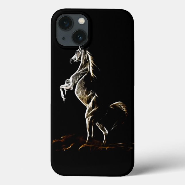 Coques Case-Mate iPhone Cheval Fractal Blanc (Verso)