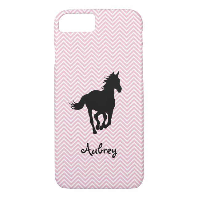 Coques Case-Mate iPhone Cheval galopant sur le zigzag personnalisé (Dos)