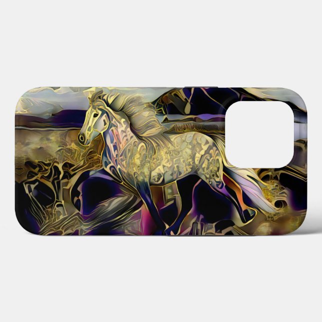Coques Case-Mate iPhone Cheval islandais Art Déco (Verso (horizontal))