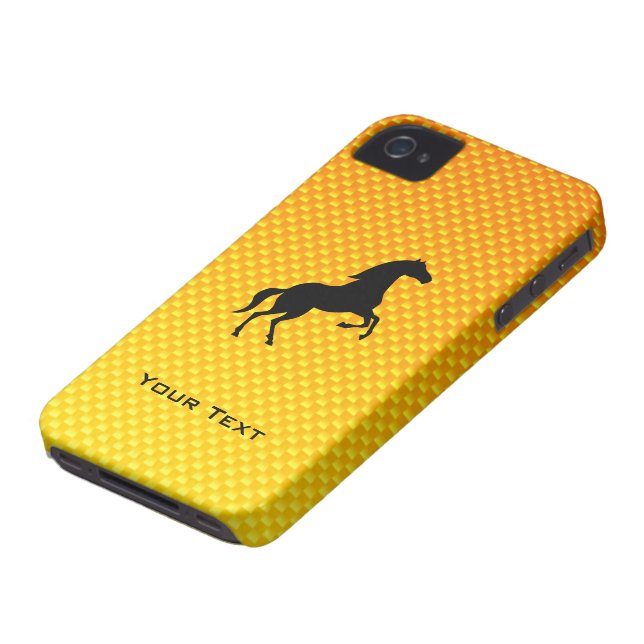 Coques Case-Mate iPhone Cheval jaune-orange (Bas)