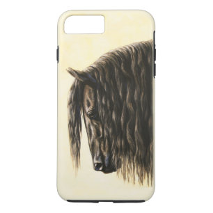 Coque iPhone 8 Plus/7 Plus Cheval noir Friésien
