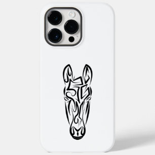 Coque Pour Pour iPhone 14 Pro Max Cheval tribal noir et blanc