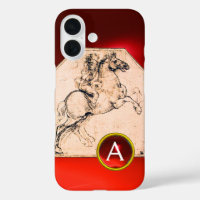 Chevalier sur un cheval d'élevage Red Ruby Gem Mon