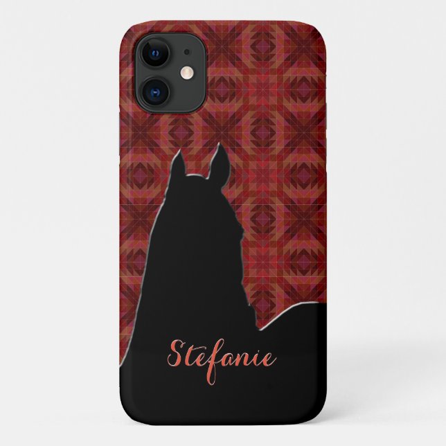 Coques Case-Mate iPhone Chevaux de coeur I (marron) (Dos)
