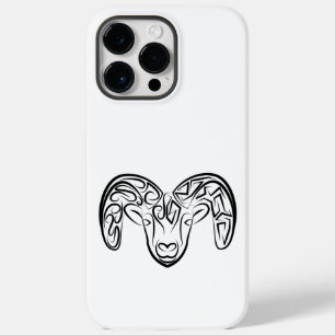 Coque Pour Pour iPhone 14 Pro Max Chèvre tribale noire et blanche / Mouton