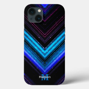 Case-Mate iPhone Case Chevron de galaxie violet en métal brillant Monogr