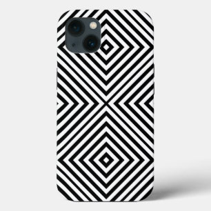 Etui iPhone 13 Chevron Diamant Noir @ Emporiomoffa