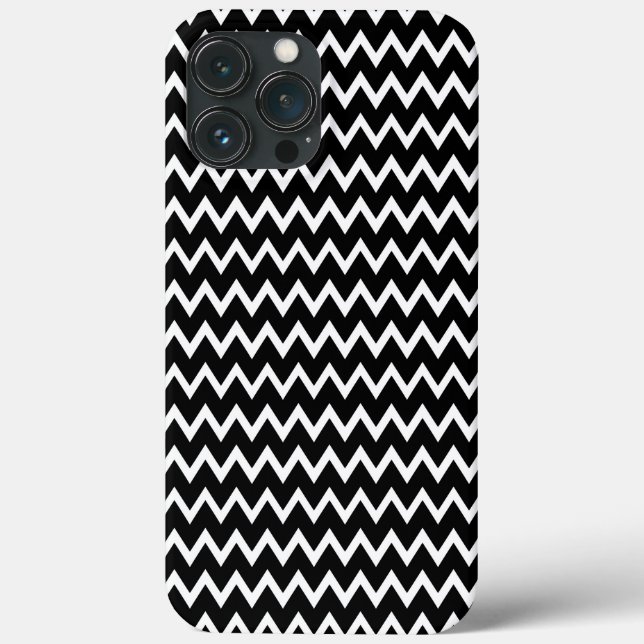 Coques Case-Mate iPhone Chevron noir et blanc (Verso)