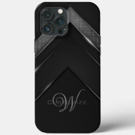Case-Mate iPhone Case Chevron noir monogramme élégant