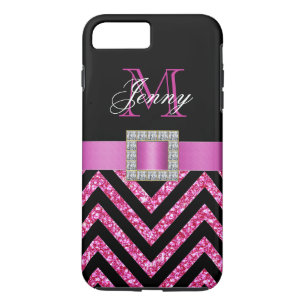 Case-Mate iPhone CASE CHEVRON NOIR ROSE CHAUD PARTIES SCINTILLANT FILLE