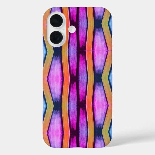 Coques Case-Mate iPhone Chevron orange, rose, violet et bleu (Verso)