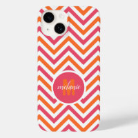 Chevron rose orange personnalisé