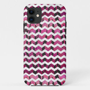 Coque Case-Mate Pour iPhone Chevron Tiger rose chaud et noir