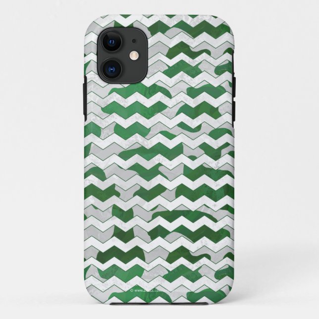 Coques Case-Mate iPhone Chevron Vache vert et blanc Impression (Dos)