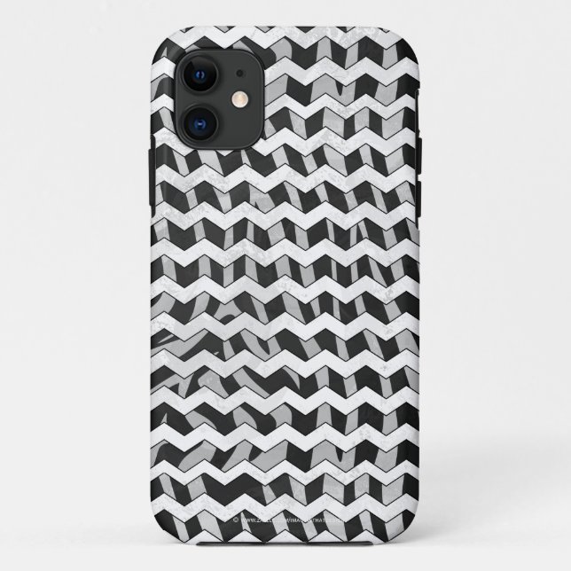 Coques Case-Mate iPhone Chevron Zebra noir et gris (Dos)