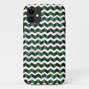 Etui iPhone Case-Mate Chevron Zebra noir et vert