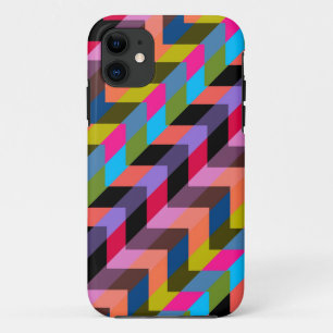 Coque iPhone 11 Chevron Zigzag Motif 3 coloré géométrique